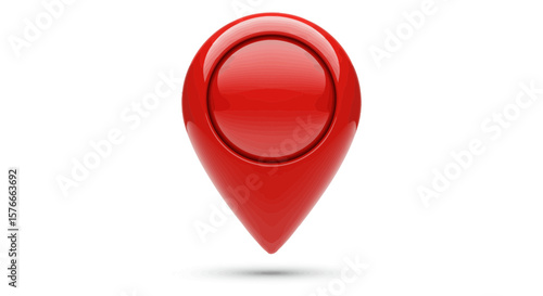 Free Download Vibrant red location pin indicating a specific point on a map in a modern style - GFXLoad