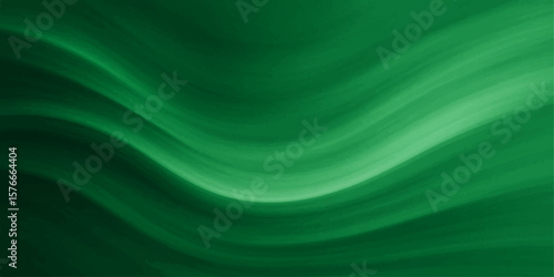 Green abstract background with flowing waves smooth texture and soft fabric-like design
