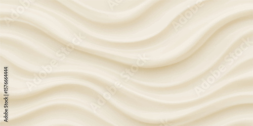 White silk and satin fabric background with smooth soft flowing waves and elegant shiny texture