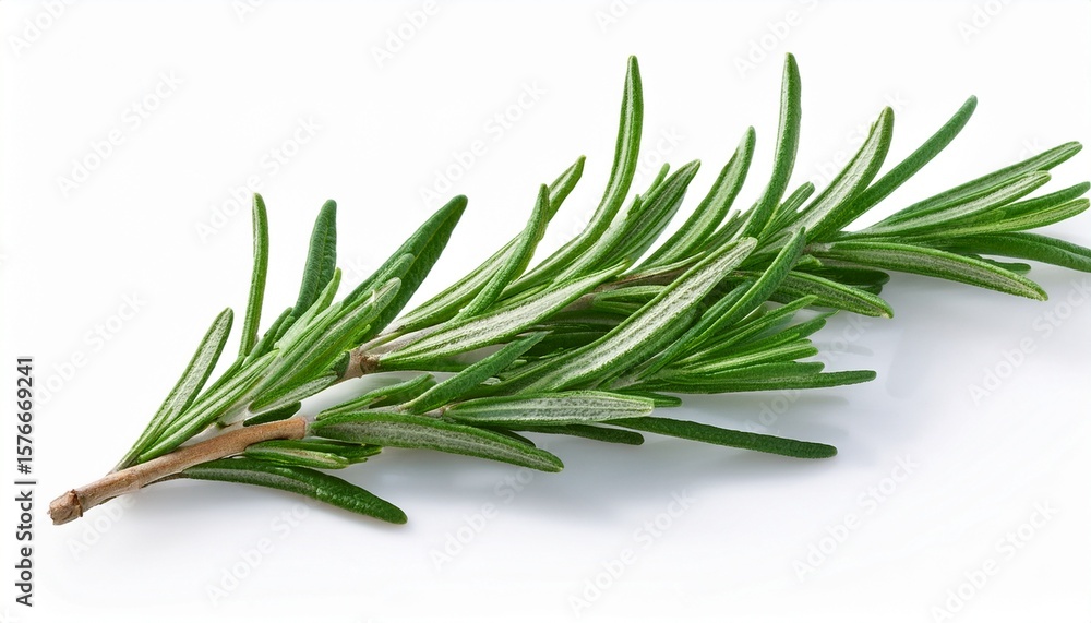 Fototapeta premium rosemary sprig isolated white background high resolution herb image culinary rosemary aromatic plant photography