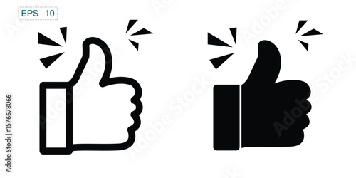 Thumbs Up Like Icon Set