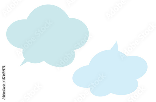 淡いブルーの吹き出し