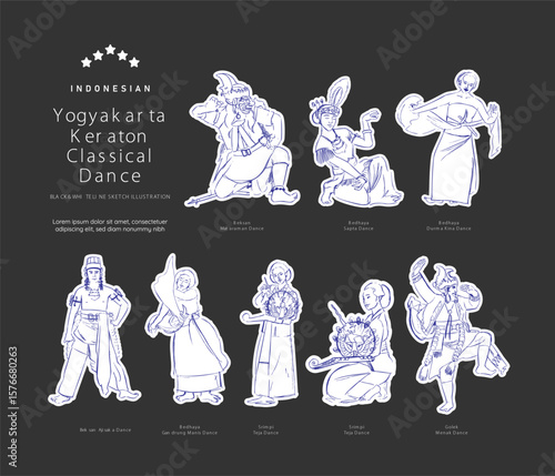 Isolated indonesian yogyakarta culture asset illustration
