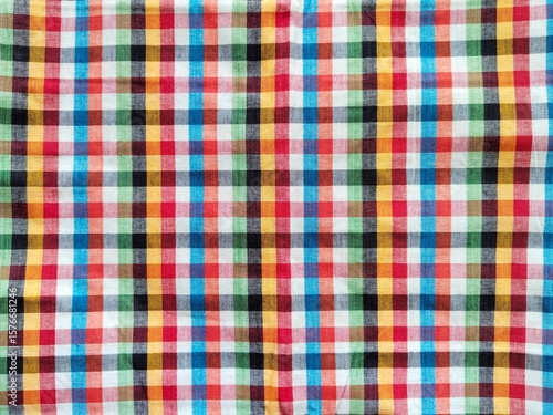 Loincloth multicolor woven handmade Thai traditional fashion fabric textile original pattern style backgrounds and textures design.