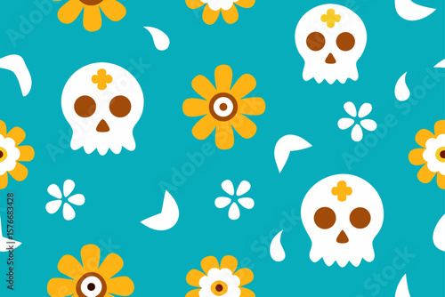 seamless pattern with easter eggs