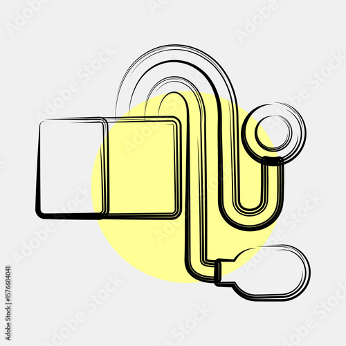 Icon tensimeter. Medical elements. Icon in color spot style.
