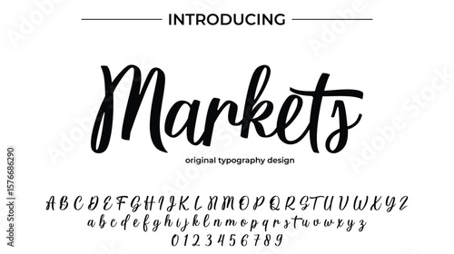 Markets - Elegant Script Font for Smooth Handwritten Design and Creative Typography