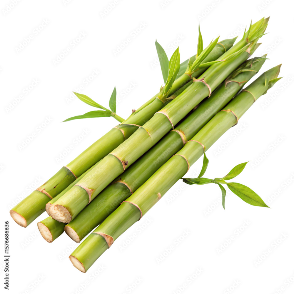 Fototapeta premium bamboo shoots, isolated PNG transparent background