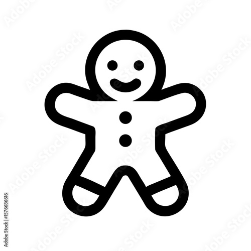 gingerbread man christmas icon
