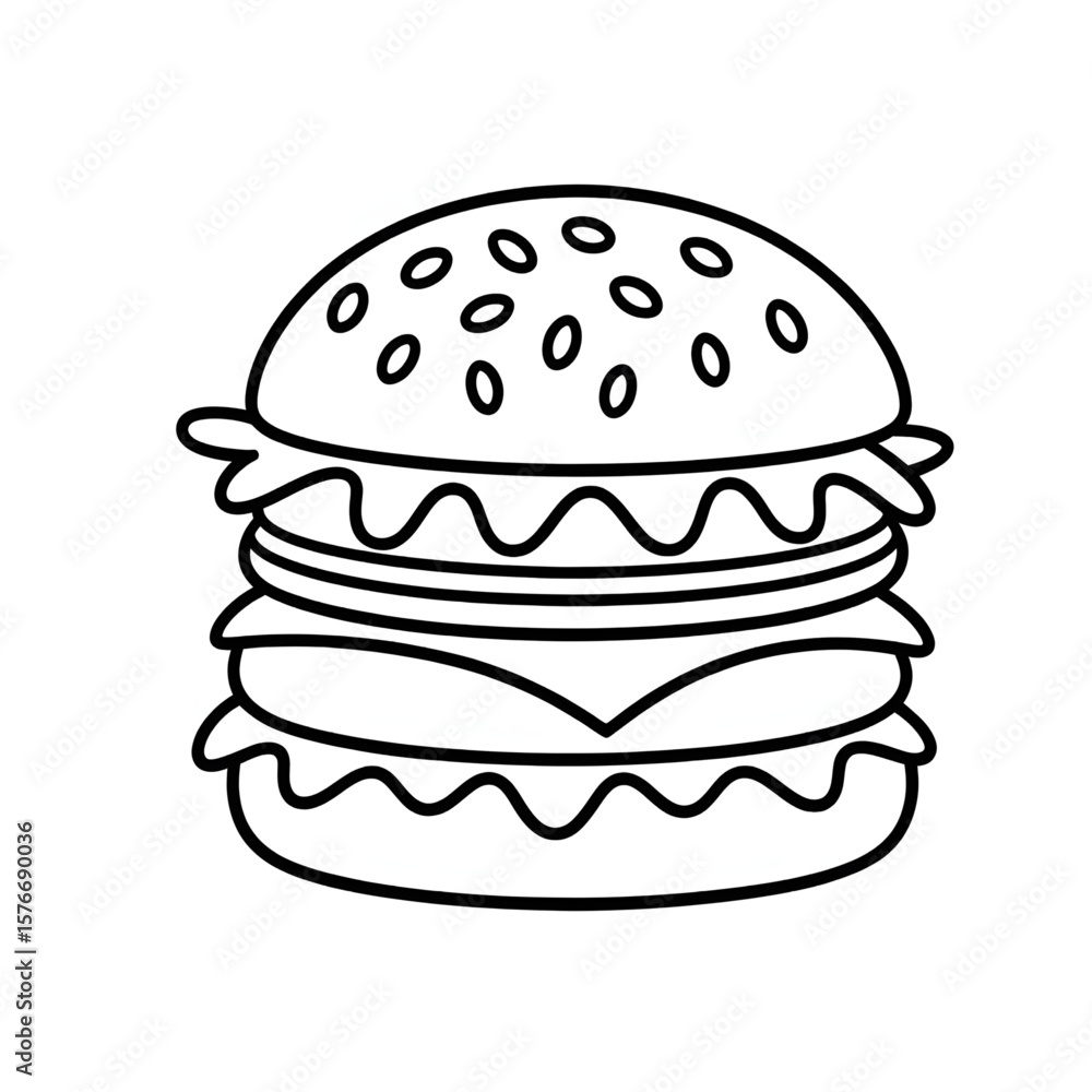 hamburger on a white background hamburger on a white background