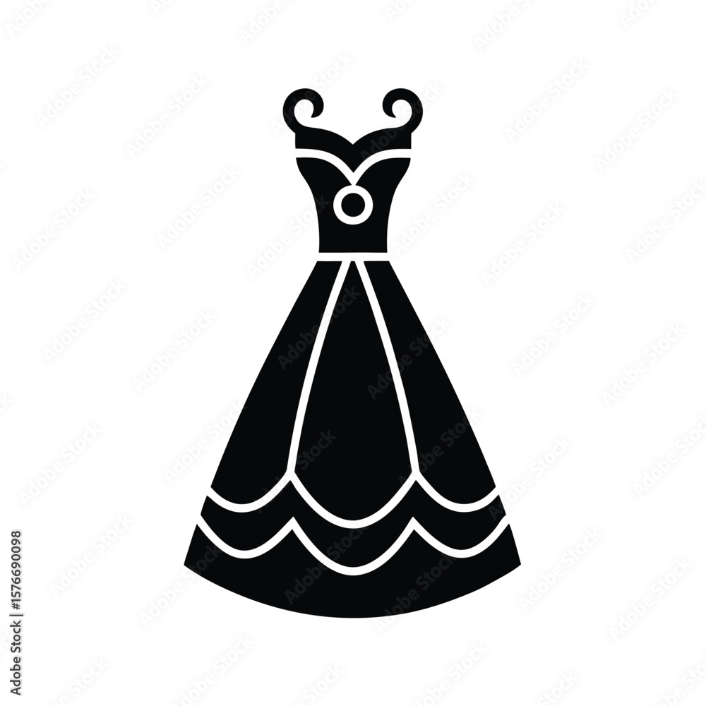 Dress Icon Vector Illustration Dress Icon Vector Illustration