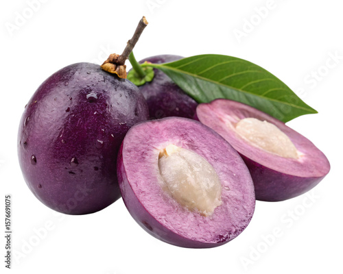jambul fruit, isolated PNG transparent background