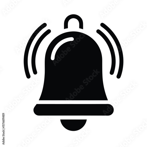 Notification Bell Ringing Icon Vector Illustration