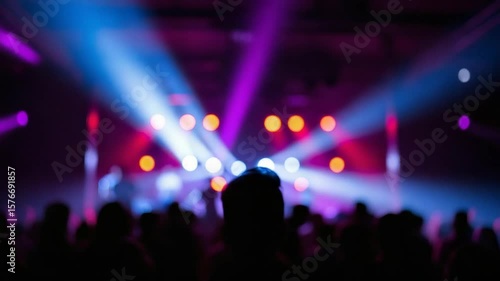 Wallpaper Mural Gathering at Event with Colorful Stage Lighting and People Torontodigital.ca