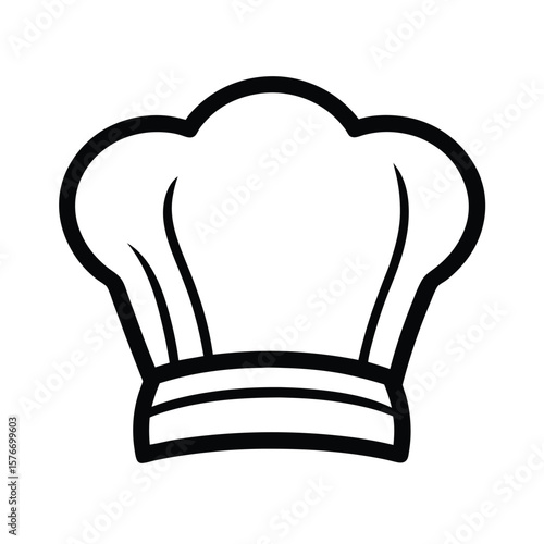 Chef Hat Hand Drawn Outline Icon Vector Illustration