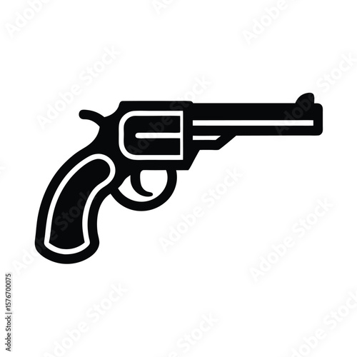 Revolver Simple Icon Vector Illustration