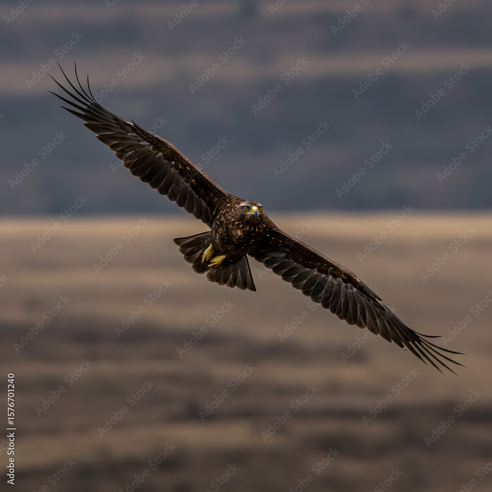 Fototapeta premium eagle flying in the sky.