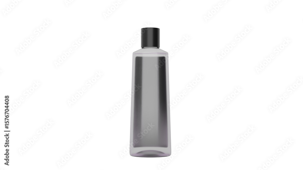 3D Render a bottle of water with a black cap 3D Render a bottle of water with a black cap