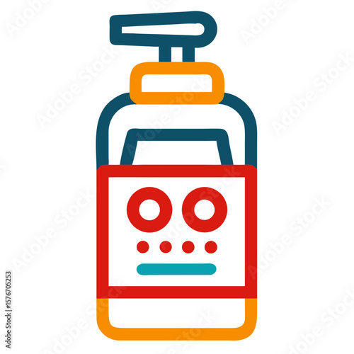 Sanitizer illustration showing cleaning agent with dispenser, product for disinfection. Sanitizer illustration is about personal hygiene products against viruses and bacteria.