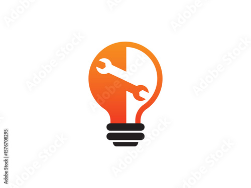 Creative Repair Solution Logo Template Design