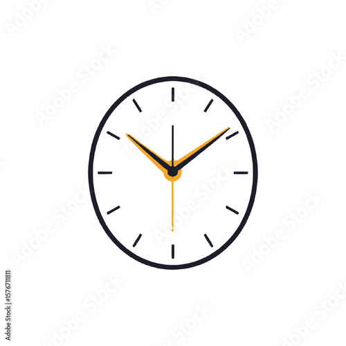 Vector illustration of clock isolated on white background – time and punctuality concept