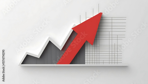 Red arrow graph showing a downward trend
