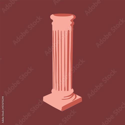 illustration of building pillar icon