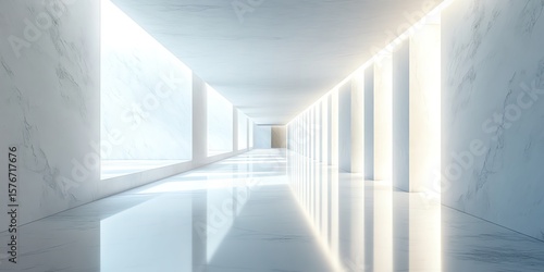 White Marble Hallway Interior Design