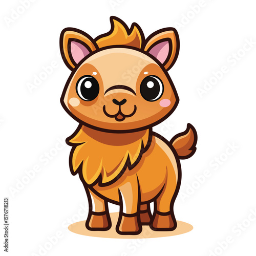 Cute cartoon llama