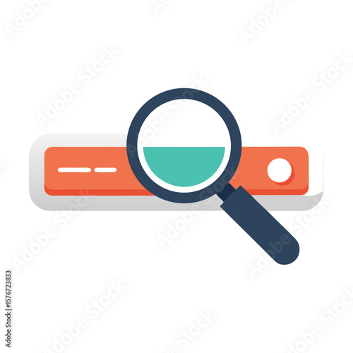Magnifying Glass Vector Search Bar Website Concept