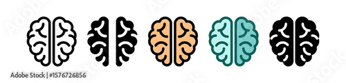 Brain multiple icon