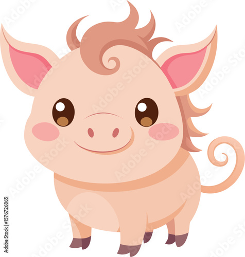 Cute Piglet Vector