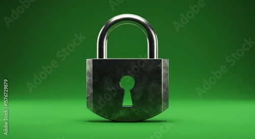 Padlock on a verdant backdrop symbolizing security integrity and privacy preservation