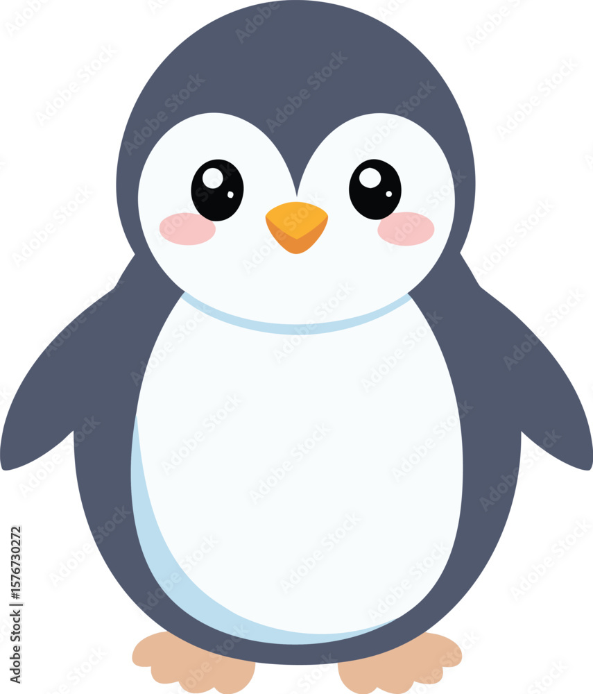 Obraz premium Cute Penguin Cartoon Vector
