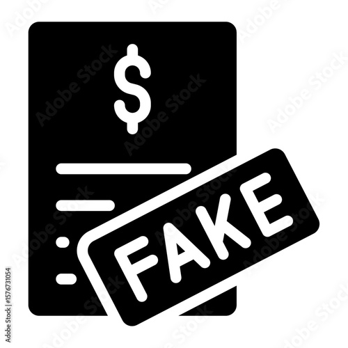 Fake Financial Report glyph icon