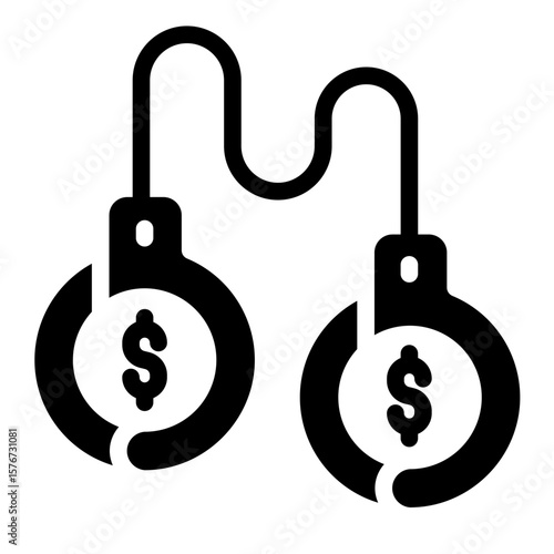 Handcuffs glyph icon