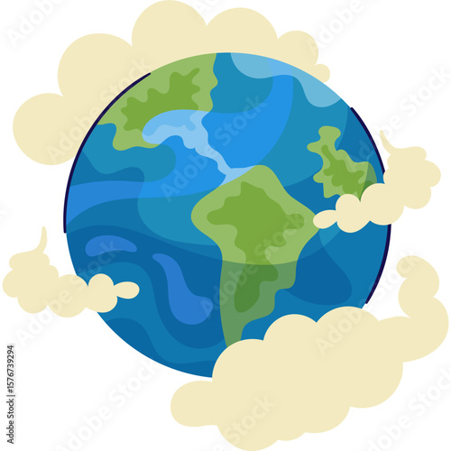 A Vibrant Blue and Green Globe Floating in the Universe