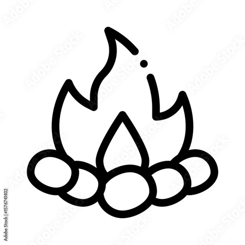 fire pit line icon
