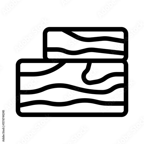 wood plank line icon