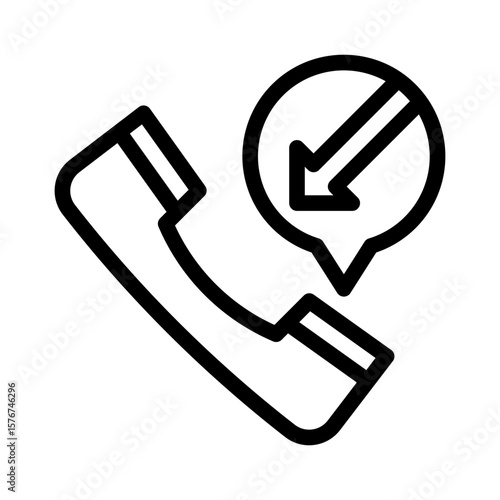 incoming call line icon
