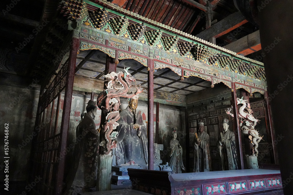 Obraz premium Taifu Temple, Fenyang, Lüliang, Shanxi, China