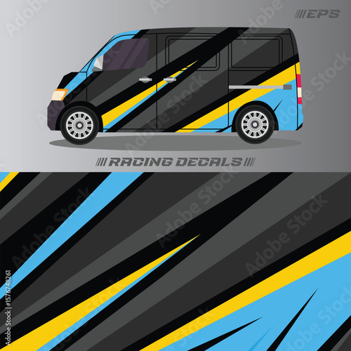 Racing car decal stickers with cool minimalist designs