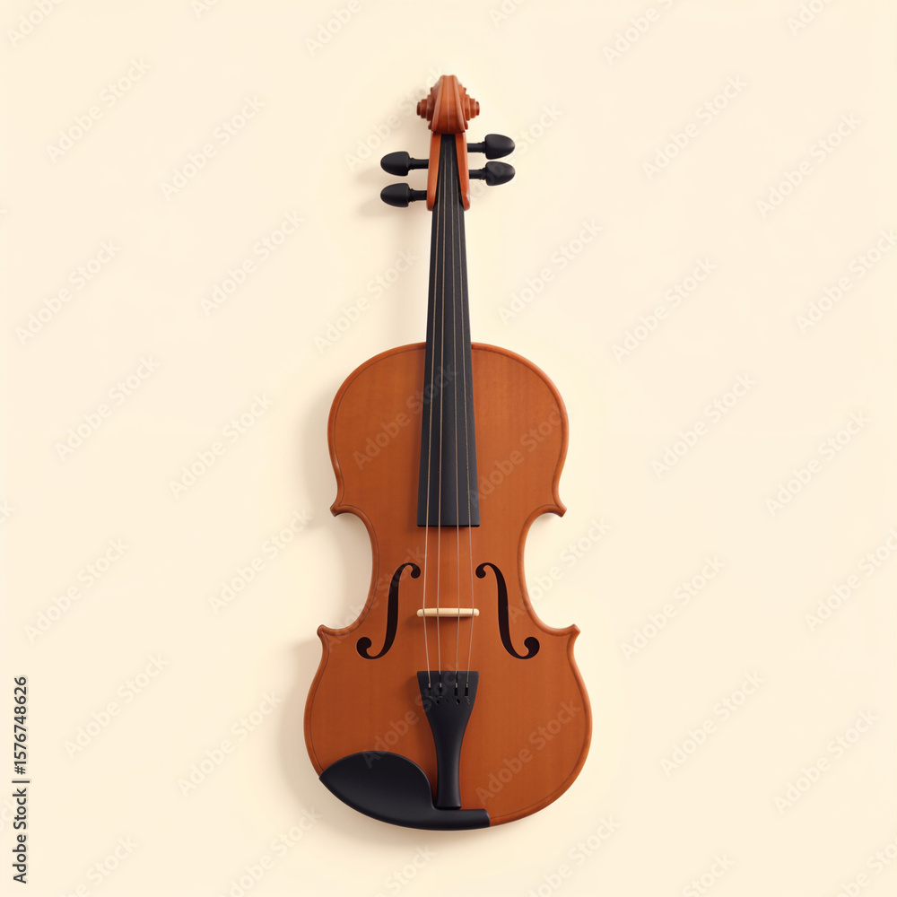 Fototapeta premium Violin Icon – Classical Music Instrument Illustration