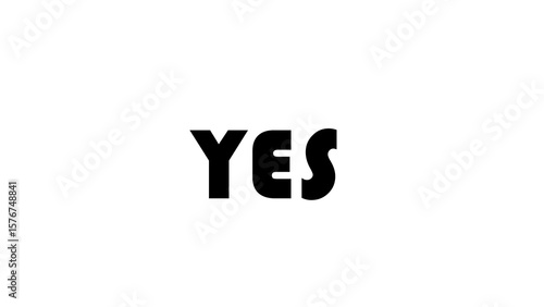 Wallpaper Mural Yes text. Yes and no icon. inscription on the word Torontodigital.ca