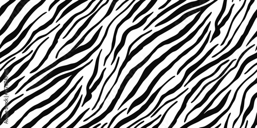 Black and white zebra stripe pattern seamless background texture