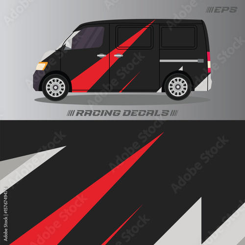 Racing car decal stickers with cool minimalist designs