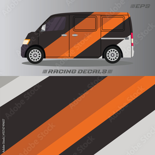 Racing car decal stickers with cool minimalist designs