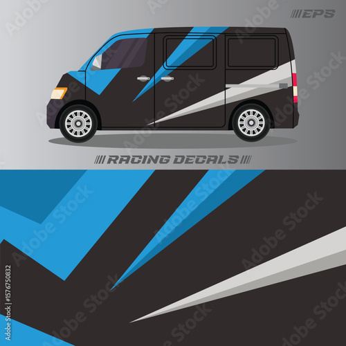 Racing car decal stickers with cool minimalist designs