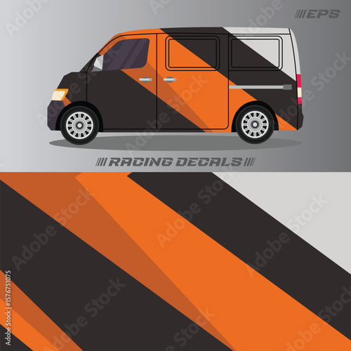 Racing car decal stickers with cool minimalist designs