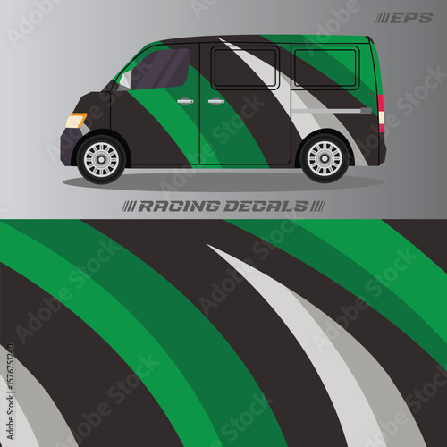 Racing car decal stickers with cool minimalist designs